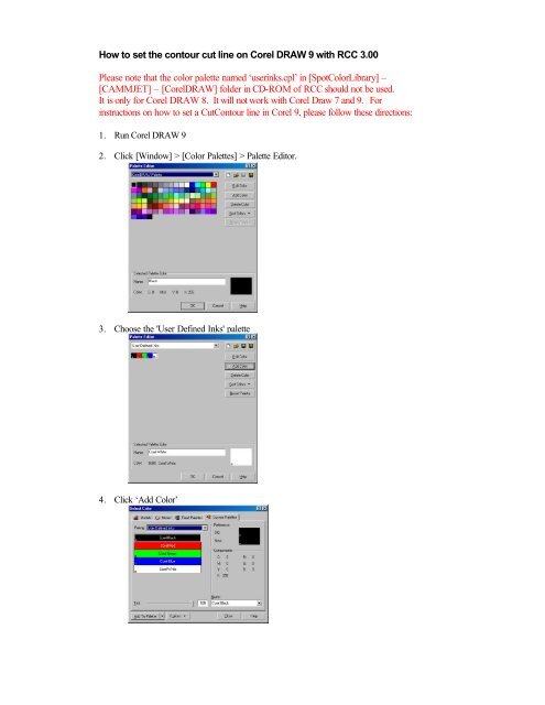 Setting a contour cut line on Corel Draw with RCC 3.00 - Support