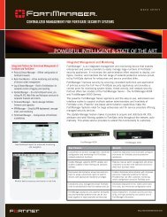 centralized management for fortigate security systems