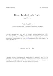 Energy Levels of Light Nuclei A = 14 - Triangle Universities Nuclear ...