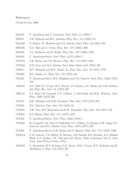 Energy Levels of Light Nuclei A = 14 - Triangle Universities Nuclear ...