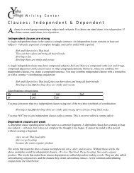 Clauses: Independent & Dependent