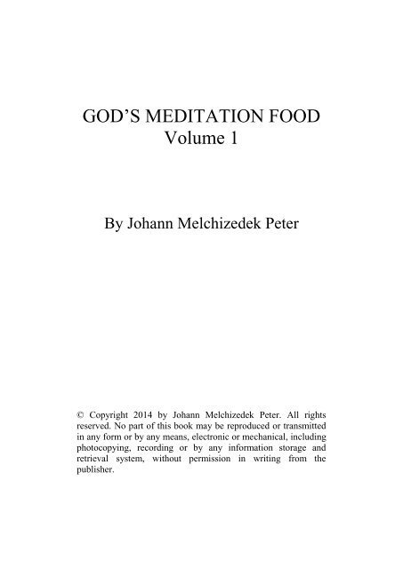 Meditation Scriptures 1