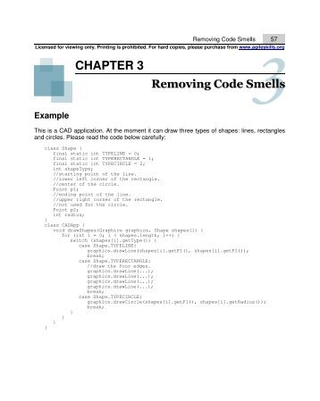 Chapter 3. Removing code smells - CPTTM Web Site 2