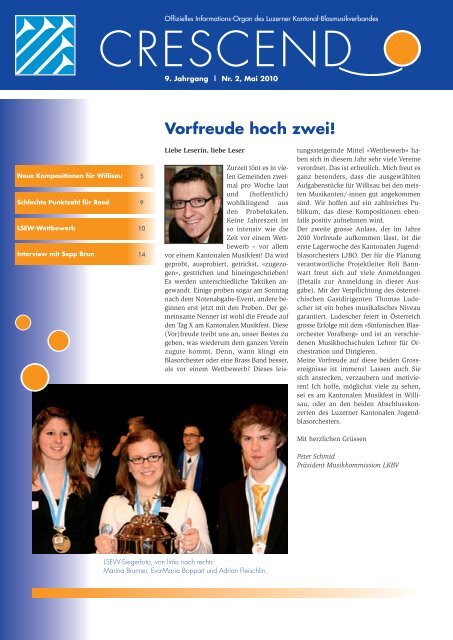 Ausgabe 02/2010 - Luzerner Kantonal-Blasmusikverband