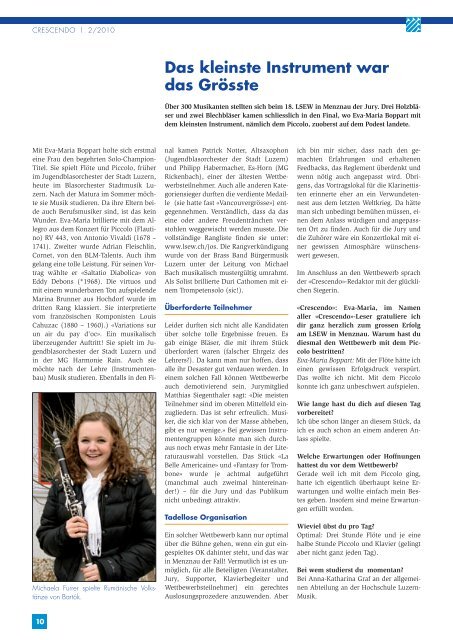 Ausgabe 02/2010 - Luzerner Kantonal-Blasmusikverband