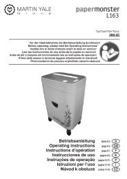 Martin Yale PaperMonster L163 Aktenvernichter Handbuch
