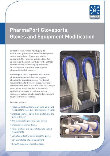 PharmaPort Gloveports - Extract Technology