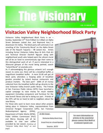 Visitacion Valley Neighborhood Block Party