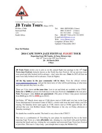 30 Mar (SH) 3 Days - JB Train Tours
