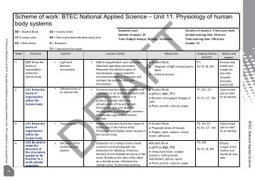 BTEC National Applied Science â Unit 11 - Pearson Schools
