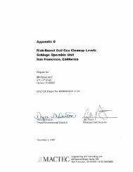 14. Appendix D: Risk-Based Soil Gas Cleanup Levels, Schlage OU