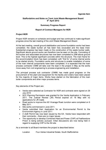 Summary Progress Report PDF 37 KB - Meetings, agendas, and ...