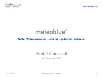 Eigenständige Firma - Meteo Blue