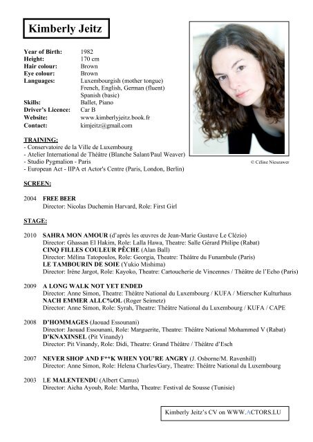 Cv Pdf Actors Lu Cv Pdf Actors Lu