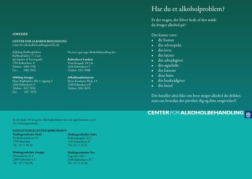 Alkoholbehandling - Region Hovedstadens Psykiatri