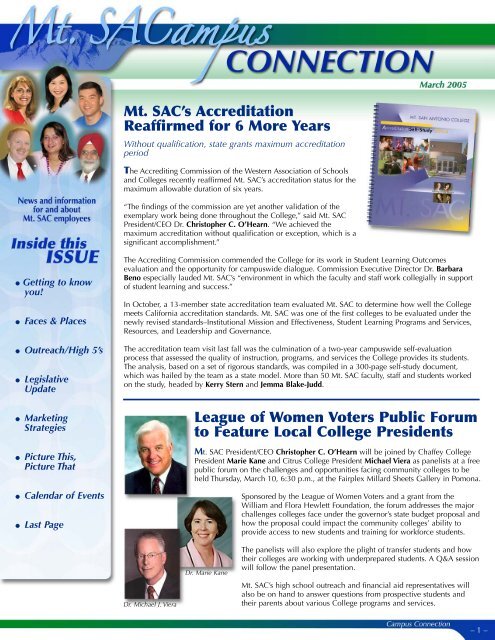 March 2005 - Mt. SAC - Campus News - Mt. San Antonio College