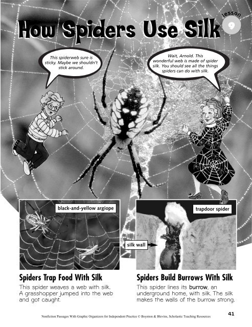 How Spiders Use Silk