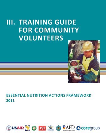 iii. training guide for community volunteers - CORE Group