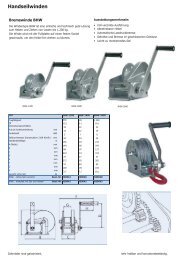 Ausführungen Handseilwinden / Seilzüge Seilwinde (PDF)