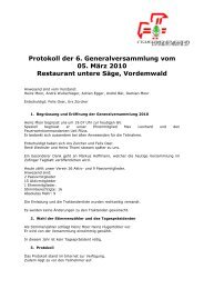 Protokoll der GV 2010 - Feuerwehr Vordemwald