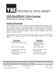 Technical Data Sheet - TSE Industries, Inc.