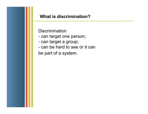 What is discrimination? - Your Legal Rights