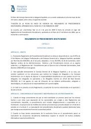 Reglamento de Procedimiento Disciplinario - AbogacÃ­a EspaÃ±ola