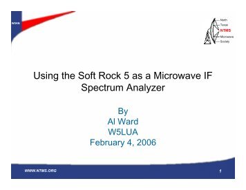 The Softrock 5 SDR - Al Ward (pdf) - NTMS