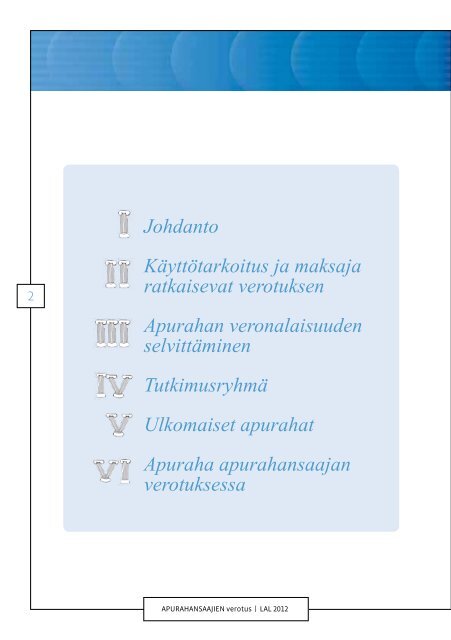 Vero-opas apurahansaajalle - Luonnontieteiden akateemisten liitto