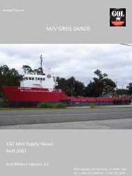 M/V GREG DANOS - Gulf Offshore Logistics