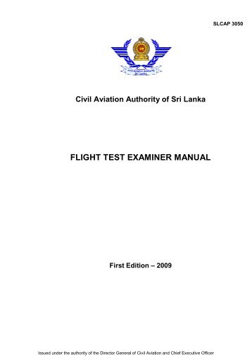 flight test examiner manual - Civil Aviation Authority of Sri Lanka