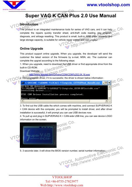 Super Vag K Can Plus 2.0.Pdf - Car Diagnostic Tool