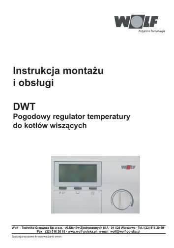 Instrukcja montażu i obsługi DWT - Wolf