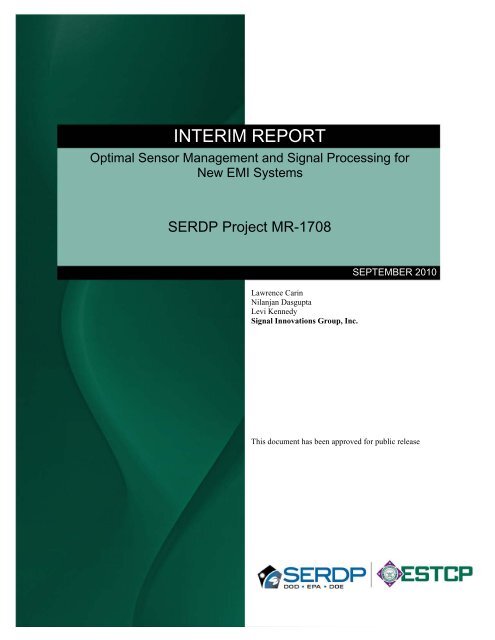 INTERIM REPORT - Strategic Environmental Research and ...