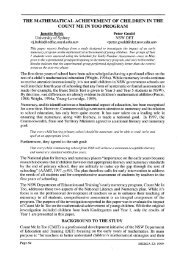 THE MATHEMATICAL ACHIEVEMENT OF CHILDREN IN ... - merga