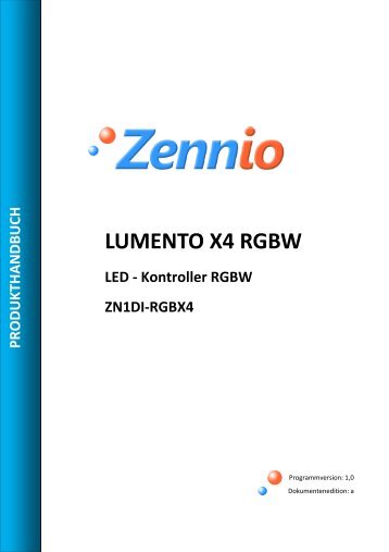 Handbuch Lumento X4 RGBW v1.0 Ed.a - Zennio