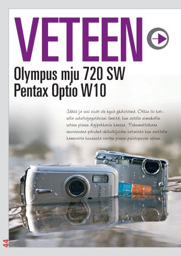 Olympus mju 720 SW Pentax Optio W10 - Pikseli