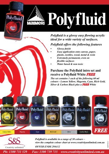 Purchase the Polyfluid intro set and receive a ... - Creativity Unlimited