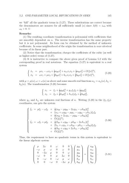 5.2.2 Planar Andronov-Hopf bifurcation