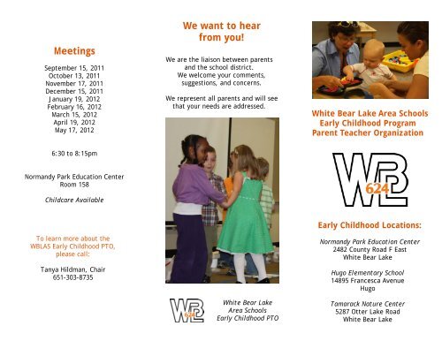 PTA Brochure - White Bear Lake Area Schools