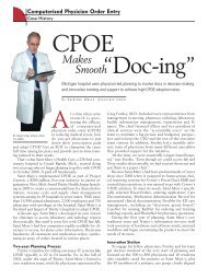 CPOE “Doc-ing” - Trinity Health