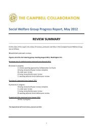 Social Welfare CG - The Campbell Collaboration