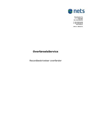 Recordformat for OverfÃ¸rselsService - Nets