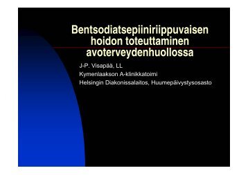 Bentsodiatsepiiniriippuvaisen hoidon toteuttaminen - Halko-ryhmä