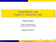 Computational Logic Chapter 5. Intuitionistic Logic