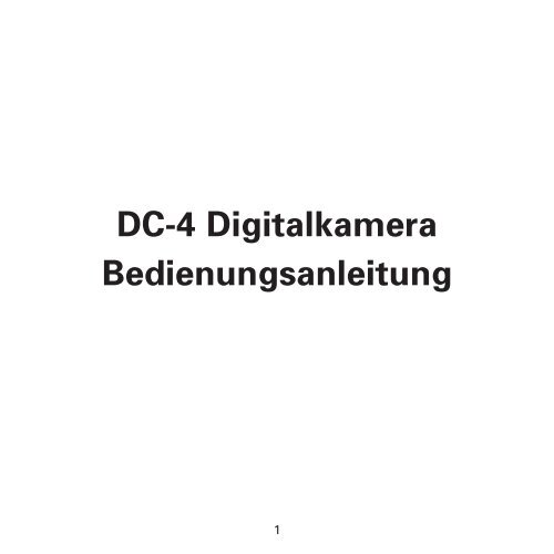 DC-4 Digitalkamera Bedienungsanleitung - Plawa