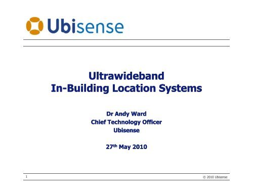 Ultrawideband In-Building Location Systems Building Location ...