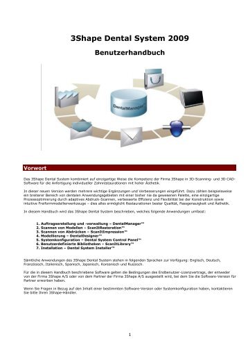 3Shape Dental System 2009 Benutzerhandbuch - BEGO-Medical