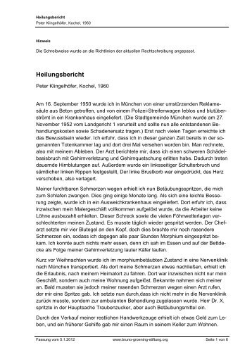 Heilungsbericht