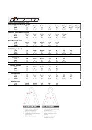 Icon Women's Motorcycle Apparel Sizing Chart - Cedar Rapids Tire